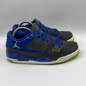 gray and lime green jordans